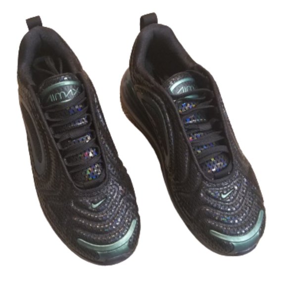 Nike Air Max 720 GS "Throwback Future" Black Green Anthracite AQ3196-00 Kids 6Y